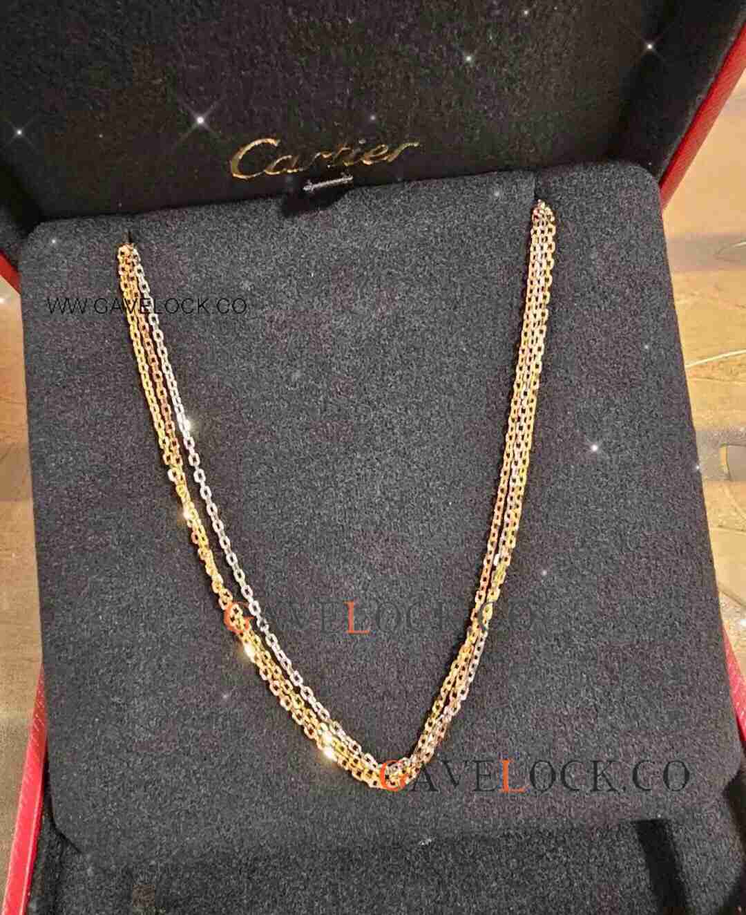 High Quality Replica Cartier Trinity AU750 Necklace 45cm